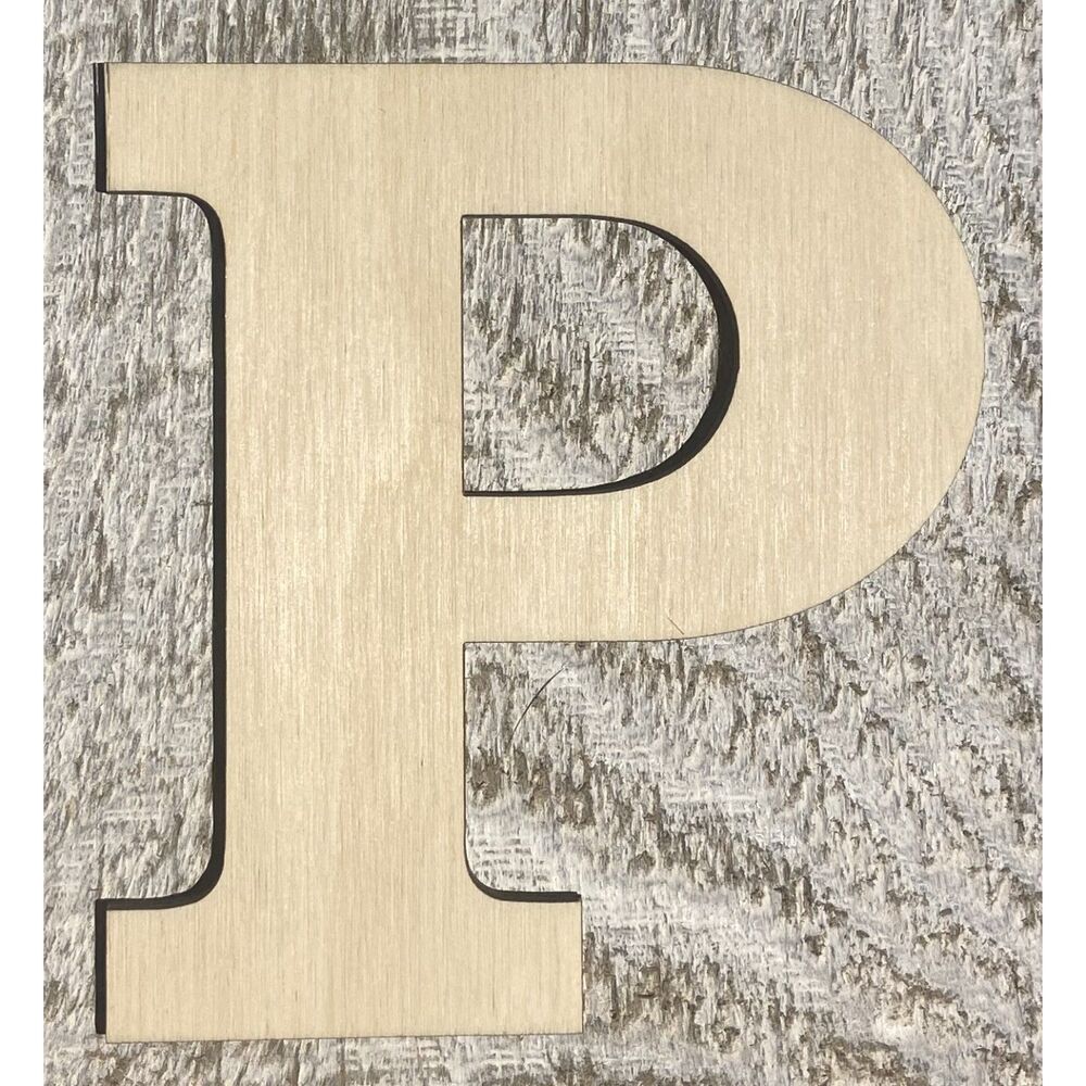 Wood Letter - 1/8" Plywood - 4" Tall - P - PL01-802P